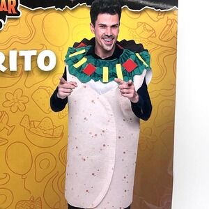 Adult Burrito Costume Food Outfit Halloween EUC Party School Trick Treat